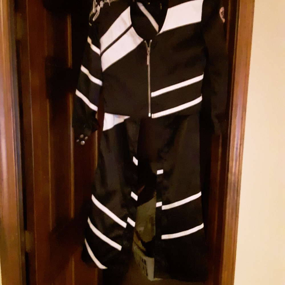 Special addition indigo red leather suit